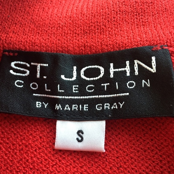 St. John collection cherry/black sweater size S - Picture 11 of 12
